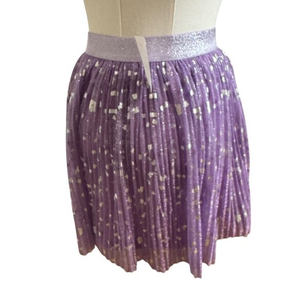 Crewcuts by J.Crew Girls Shimmer Tulle Skirt Size 2T Purple Silver Glitter NWT - Picture 2 of 5